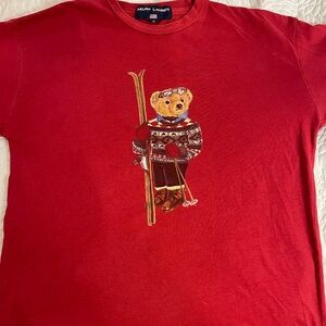 Vintage Polo Ralph Lauren Sport Polo Bear ski tee Long sleeve Women’s size small